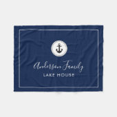 Couverture Polaire Lake House Ancre nautique Dark Blue Family (Devant (Horizontal))