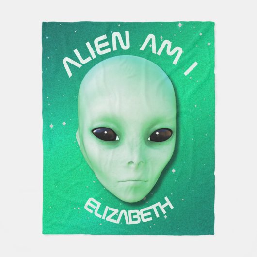 Couverture Polaire L'alien suis moi verdissent le visage étranger (Devant)