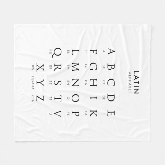 Couverture Polaire L'alphabet latin (Devant (Horizontal))