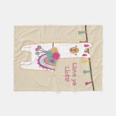 Couverture Polaire Lama mignon avec la couleur faite sur commande (Devant (Horizontal))