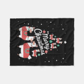 Couverture Polaire Lama Xmas Tree Llamas Christmas Tree (Devant (Horizontal))