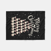 Couverture Polaire Lama Xmas Tree Llamas Christmas Tree Débardeur1 (Devant (Horizontal))