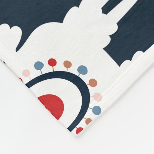 Couverture Polaire Lamas Festive : Le Motif de Noël enchante (Coin)