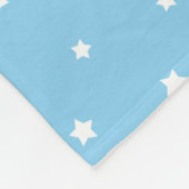 Couverture Polaire Lamb Lune & Étoiles Bébé Bleu & Blanc (Coin)