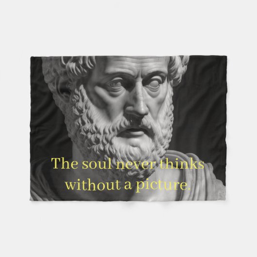 Couverture Polaire L'âme ne pense jamais sans une image (Devant (Horizontal))