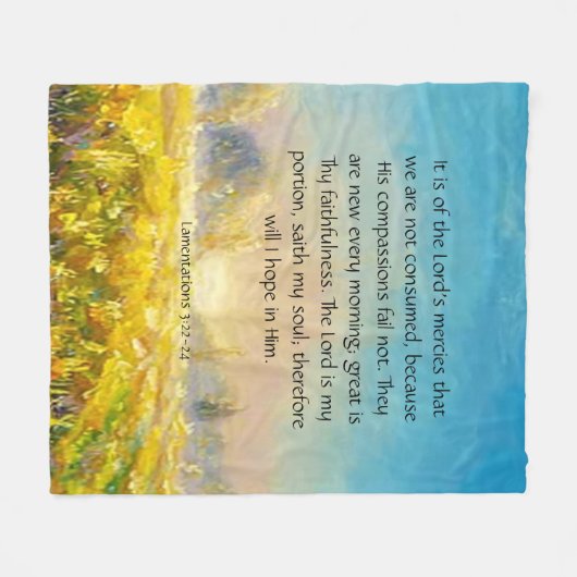 Couverture Polaire Lamentations 3:22-24 (Devant (Horizontal))