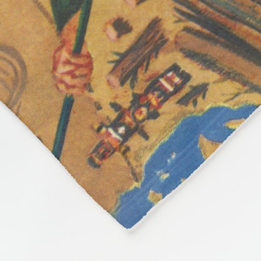 Couverture Polaire L'Amérique de William Gropper - folklore de bande (Coin)