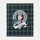 Couverture Polaire Lamont Moderne Clan Badge Tartan Plaid (Devant)