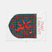 Couverture Polaire Lamont Tartan Scottish Plaid Lion Rampant (Devant (Horizontal))