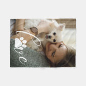 Couverture Polaire L'amour dans chaque patte : Photo Amoureux des chi (Devant (Horizontal))