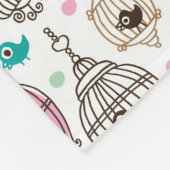 Couverture Polaire l'amour de cage à oiseaux badine le motif (Coin)