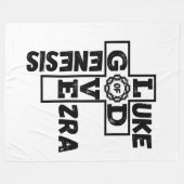 Couverture Polaire L'Amour De Dieu Mot-De-Croix Biblique (Devant (Horizontal))