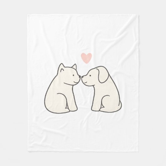 Couverture Polaire L'amour des chiens (Devant)