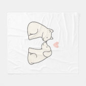 Couverture Polaire L'amour des chiens (Devant (Horizontal))
