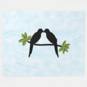 Couverture Polaire L'amour des perroquets (Devant (Horizontal))