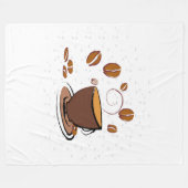 Couverture Polaire L'amour du café (Devant (Horizontal))