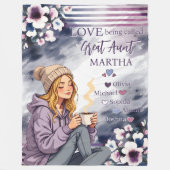 Couverture Polaire L'amour est appelé Grande Tante nièce et neveux (Devant)