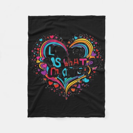 Couverture Polaire L'Amour Est Ce Qu'Il S - Modèle De Citation Inspir (Devant)