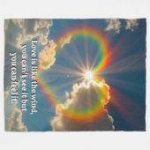 Couverture Polaire L'amour est comme le vent Grand- Citation romantiq (Devant (Horizontal))