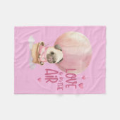 Couverture Polaire L'amour est dans le Carlin aérien Saint Valentin (Devant (Horizontal))