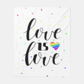 Couverture Polaire L'amour est l'amour| Coeurs arc-en-ciel (Devant)