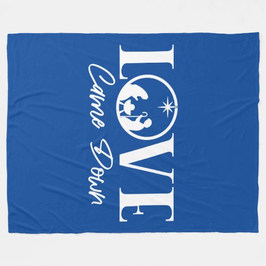 Couverture Polaire L'amour est tombé Nativité Noël (Devant (Horizontal))