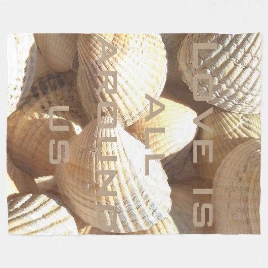 Couverture Polaire L'Amour Est Tout Autour De Nous Beach Coques Inspi (Devant (Horizontal))