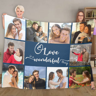 Couverture Polaire L'amour est une chose merveilleuse 10 Collage phot