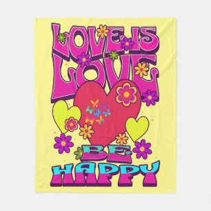 Couverture Polaire L'AMOUR LGBTQIA+ EST L'AMOUR. Soyez heureux