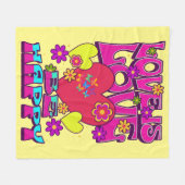 Couverture Polaire L'AMOUR LGBTQIA+ EST L'AMOUR. Soyez heureux (Devant (Horizontal))