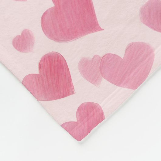 Couverture Polaire L'amour rose (Coin)