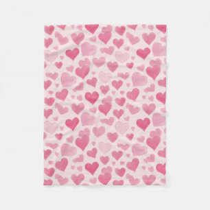 Couverture Polaire L'amour rose