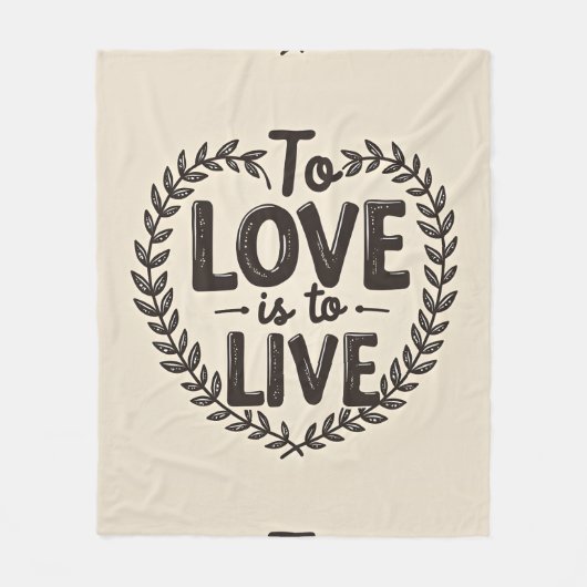 Couverture Polaire L'amour, Vivre pleinement - L'amour, c'est vivre (Devant)