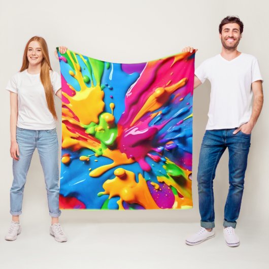 Couverture Polaire Lancer l'oreiller (En situation)