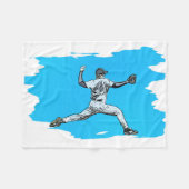 Couverture Polaire Lanceur de balle rapide de baseball (Devant (Horizontal))