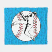 Couverture Polaire Lanceur de baseball (Devant (Horizontal))