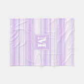 Couverture Polaire Landes lilas monogrammes (Devant (Horizontal))