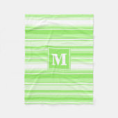 Couverture Polaire Landes vertes de chaux monogrammes (Devant)