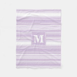 Couverture Polaire Landes violettes de chardon monogramme
