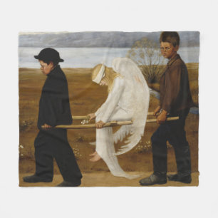 Couverture Polaire L'ange blessé (par Hugo Simberg)