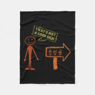 Couverture Polaire Langue Asl American Hand Talking Awareness Enseign