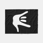 Couverture Polaire Langue des signes Amour Sourde Sourde sensibilisat (Devant (Horizontal))