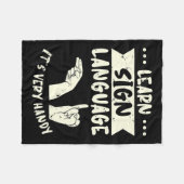 Couverture Polaire Langue des signes C'est très pratique Sensibilisat (Devant (Horizontal))