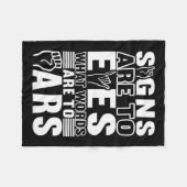 Couverture Polaire Langue des signes de sensibilisation Langue des si (Devant (Horizontal))