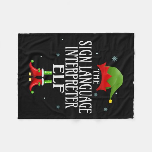 Couverture Polaire Langue des signes Interprète Elf Matching Family G (Devant (Horizontal))