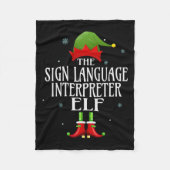 Couverture Polaire Langue des signes Interprète Elf Matching Family G (Devant)