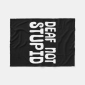 Couverture Polaire Langue des signes non Stupide Sourd (Devant (Horizontal))