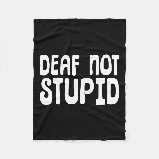 Couverture Polaire Langue des signes non Stupide Sourd (Devant)