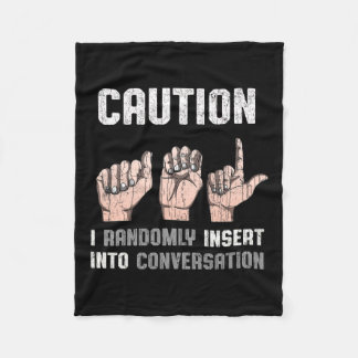 Couverture Polaire Langue Vêtements Sourds Sensibilisation Asl Fun Do