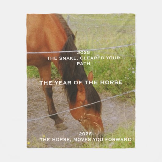 Couverture Polaire L'année du Cheval, citation 2026 (Devant)
